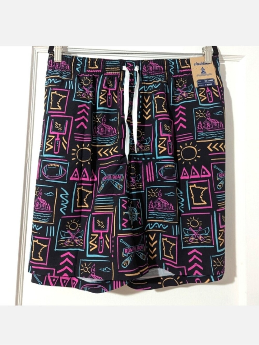 Chubbies The Camp Scheels 7" Classic Swim Trunks Novelty Minnesota Neon 3XL